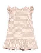 Dress Ns Striped Rib Pink Huttelihut