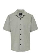 Onsbarett Reg Wash Cord Ss Resort Shirt Grey ONLY & SONS
