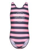 Swimsuit W. Chestprint, Aop Patterned Color Kids
