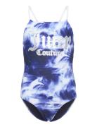 Marble Print Swimsuit Navy Juicy Couture