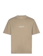 Jorvesterbro Tee Ss Crew Neck Noos Beige Jack & J S