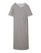 Striped Dress With Knot Patterned Tom Tailor