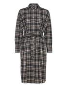 Tjw Check Below Knee Shirt Dress Black Tommy Jeans