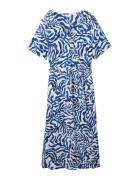 Printed Wrap Dress Blue Tom Tailor