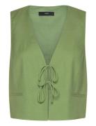 Gilet With Tie Closure Green Mango