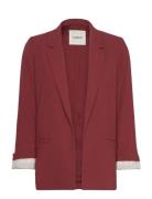 Slshirley Fold-Up Blazer Burgundy Soaked In Luxury