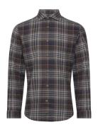 Checked Twill Shirt L/S Brown Lindbergh