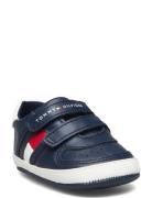 Flag Low Cut Velcro Sneaker Blue/Off White Navy Tommy Hilfiger