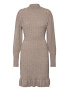 Vmvera Ls Short Knit Dress Vma Brown Vero Moda