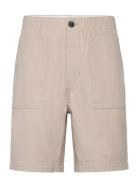 Flint Wide Slub Yarn Shorts - Gots/ Beige Knowledge Cotton Apparel