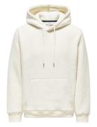 Onsemilio Reg Teddy Hoodie Sweat Vd White ONLY & SONS