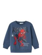 Nmmasist Spider Nreg Sweat Bru Mar Navy Name It