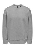 Onsdan Life Rlx Heavy Sweat Crew Grey ONLY & SONS