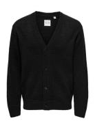 Onsanthony Reg 5 Button Card Knit Black ONLY & SONS