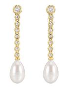 Pearl Drop Studs- Gold Gold LUV AJ