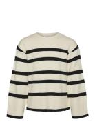 Vmsaba Ls O-Neck Pullover Ga Girl Noos Cream Vero Moda Girl