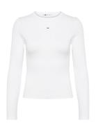 Tjw Slim Essential Rib Ls White Tommy Jeans