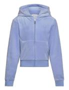 Tonal Zip Through Hoodie Blue Juicy Couture