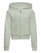 Tonal Zip Through Hoodie Green Juicy Couture