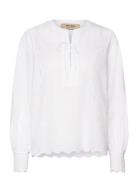 Mmyen Anglaise Tie Blouse White MOS MOSH