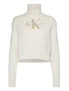 Chenille Monologo Sweater White Calvin Klein Jeans