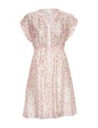 Mschisadora Ss Shirt Dress Aop Pink MSCH Copenhagen