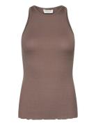 Silk Top Brown Rosemunde