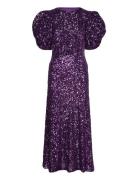 Sequins Puff Sleeve Dress Purple ROTATE Birger Christensen