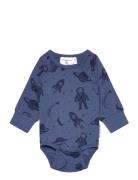 Bamboo Body L.s Blue Astronaut Blue Geggamoja