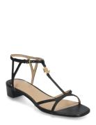 Fallon Nappa Leather Sandal Black Lauren Ralph Lauren