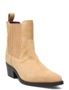 Th Suede Cowboy Boot Beige Tommy Hilfiger