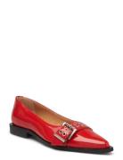 Biavictoria Buckle Ballet Flat Nappalak Red Bianco