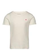 Solid Rib T-Shirt Cream Tom Tailor