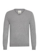 Extrafine Lambswool V-Neck Grey GANT