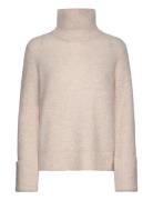 Slfsia Ras Ls Knit High Neck Cream Selected Femme