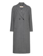 Wool Db Long Wool Coat Grey Michael Kors