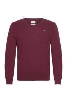 Extrafine Lambswool V-Neck Burgundy GANT