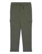 Cotton Jogger Cargo Pants Green Mango