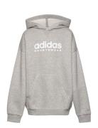 Fleece Hoodie Kids Grey Adidas Sportswear