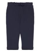 Elastic Waist Cotton Trousers Navy Mango