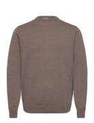 100 % Merino Crew Neck Knit Brown Lindbergh