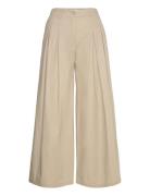 Cotton Pleated Trousers Beige Mango