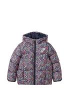 All Over Printed Puffer Jacket Purple Tom Tailor