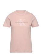 Chenille Monologo Regular Tee Pink Calvin Klein Jeans