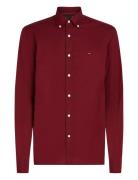 Flex Poplin Rf Shirt Burgundy Tommy Hilfiger