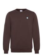 Erik Basic Badge Sweat - Gots/Vegan Brown Knowledge Cotton Apparel