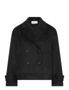 Renate Short Wool Blend Jacket Black Bubbleroom