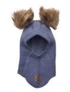 Wool Fullface W. Pom Pom Blue Mikk-line