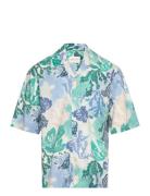 Rel Camp Collar Sea Print Ss Shirt Patterned GANT