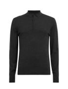 Mode Merino Ls Polo Grey AllSaints